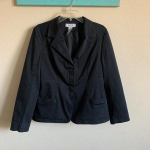 WOMENS - sz 14 Sag Harbor black, long sleeve, lined blazer jacket S63101